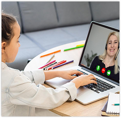 Student engaged in tutoring